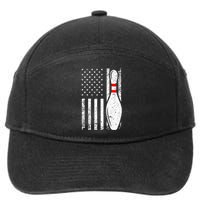 Cool Bowling Design For Men Women Bowler Bowling Pin Sport 7-Panel Snapback Hat