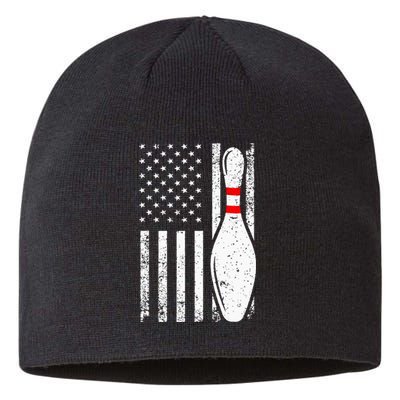 Cool Bowling Design For Men Women Bowler Bowling Pin Sport Sustainable Beanie