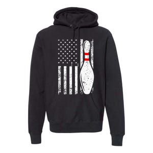 Cool Bowling Design For Men Women Bowler Bowling Pin Sport Premium Hoodie