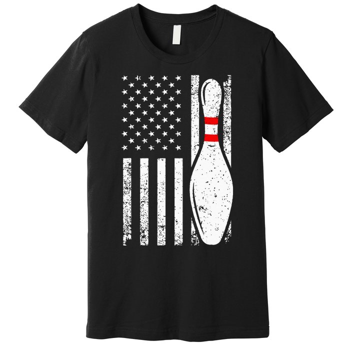 Cool Bowling Design For Men Women Bowler Bowling Pin Sport Premium T-Shirt