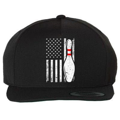 Cool Bowling Design For Men Women Bowler Bowling Pin Sport Wool Snapback Cap