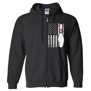 Cool Bowling Design For Men Women Bowler Bowling Pin Sport Full Zip Hoodie