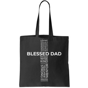 Christian Blessed Dad Cross FatherS Day Tote Bag