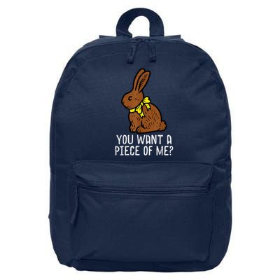 Chocolate Bunny Do You Want Piece Of Me Easter Rabbit Chocolate 16 in Basic Backpack