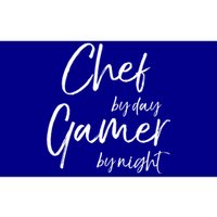 Chef By Day Gamer By Night Funny Gift Bumper Sticker