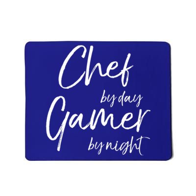 Chef By Day Gamer By Night Funny Gift Mousepad