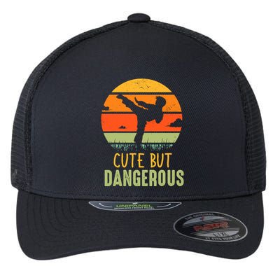 Cute But Dangerous Karate Student Trainee Karateka Master Flexfit Unipanel Trucker Cap