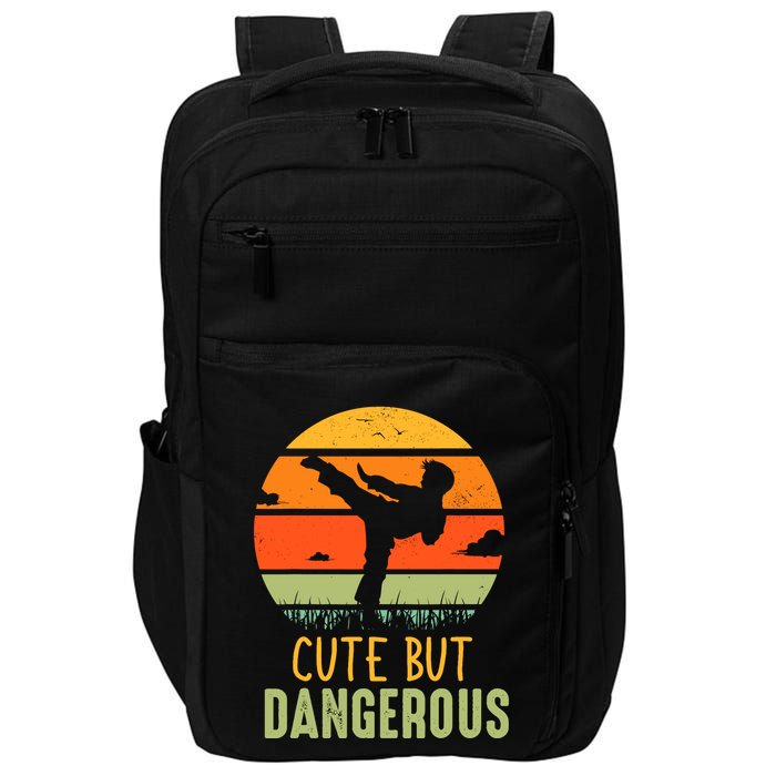 Cute But Dangerous Karate Student Trainee Karateka Master Impact Tech Backpack
