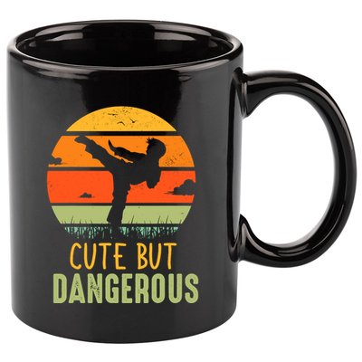 Cute But Dangerous Karate Student Trainee Karateka Master 11oz C Handle Ceramic Mug