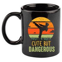 Cute But Dangerous Karate Student Trainee Karateka Master 11oz C Handle Ceramic Mug