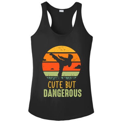 Cute But Dangerous Karate Student Trainee Karateka Master Ladies PosiCharge Competitor Racerback Tank