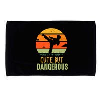 Cute But Dangerous Karate Student Trainee Karateka Master Microfiber Hand Towel