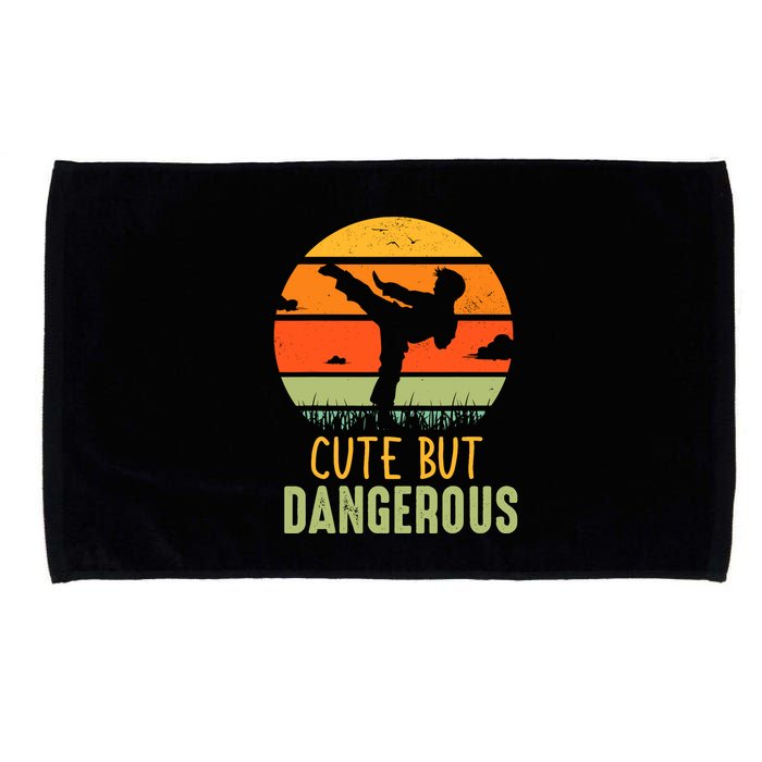 Cute But Dangerous Karate Student Trainee Karateka Master Microfiber Hand Towel