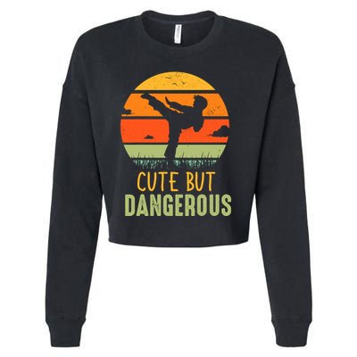 Cute But Dangerous Karate Student Trainee Karateka Master Cropped Pullover Crew