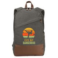 Cute But Dangerous Karate Student Trainee Karateka Master Cotton Canvas Backpack