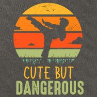 Cute But Dangerous Karate Student Trainee Karateka Master Cotton Canvas Backpack