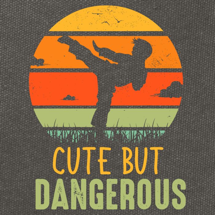 Cute But Dangerous Karate Student Trainee Karateka Master Cotton Canvas Backpack