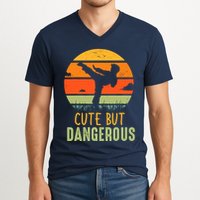 Cute But Dangerous Karate Student Trainee Karateka Master V-Neck T-Shirt