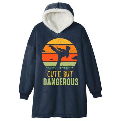 Cute But Dangerous Karate Student Trainee Karateka Master Hooded Wearable Blanket