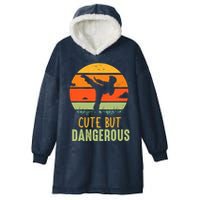 Cute But Dangerous Karate Student Trainee Karateka Master Hooded Wearable Blanket