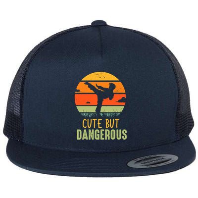 Cute But Dangerous Karate Student Trainee Karateka Master Flatbill Hat