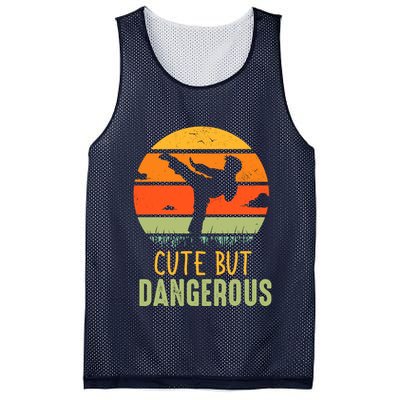 Cute But Dangerous Karate Student Trainee Karateka Master Mesh Reversible Basketball Jersey Tank