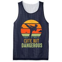 Cute But Dangerous Karate Student Trainee Karateka Master Mesh Reversible Basketball Jersey Tank