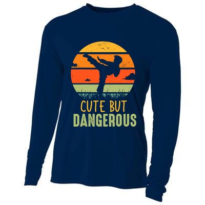 Cute But Dangerous Karate Student Trainee Karateka Master Cooling Performance Long Sleeve Crew