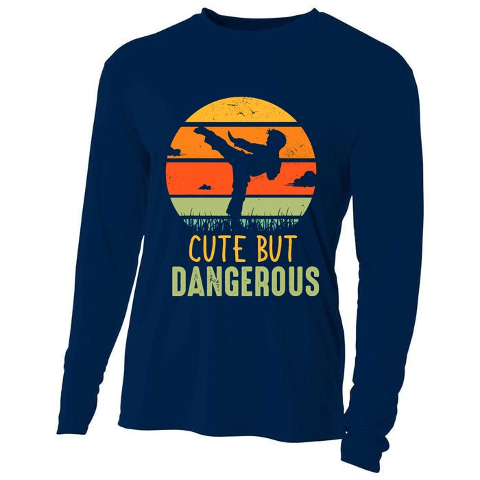 Cute But Dangerous Karate Student Trainee Karateka Master Cooling Performance Long Sleeve Crew