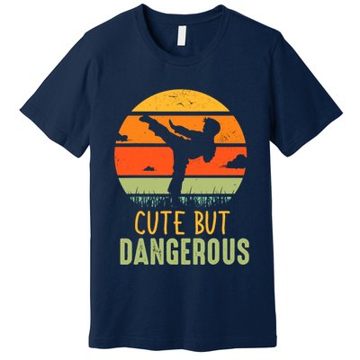 Cute But Dangerous Karate Student Trainee Karateka Master Premium T-Shirt