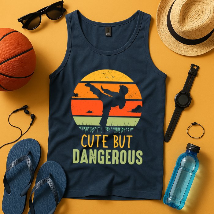 Cute But Dangerous Karate Student Trainee Karateka Master Tank Top
