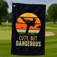 Cute But Dangerous Karate Student Trainee Karateka Master Golf Towel