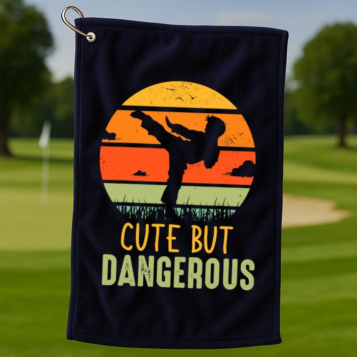 Cute But Dangerous Karate Student Trainee Karateka Master Golf Towel