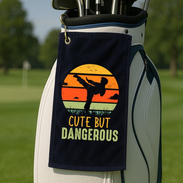 Cute But Dangerous Karate Student Trainee Karateka Master Golf Towel