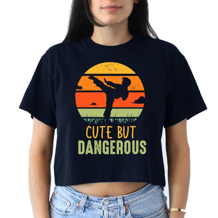 Cute But Dangerous Karate Student Trainee Karateka Master Crop Top