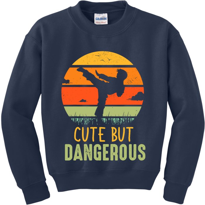 Cute But Dangerous Karate Student Trainee Karateka Master Kids Sweatshirt
