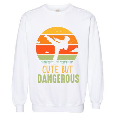 Cute But Dangerous Karate Student Trainee Karateka Master Garment-Dyed Sweatshirt