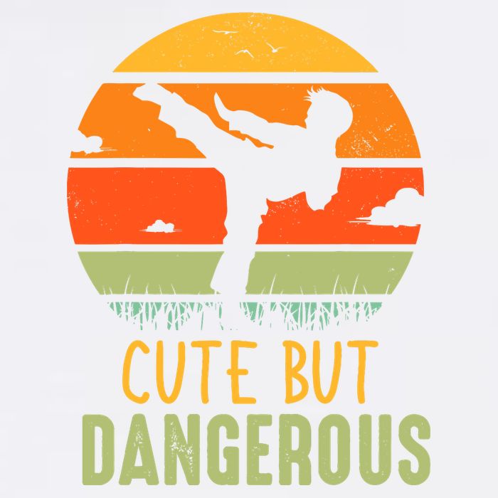Cute But Dangerous Karate Student Trainee Karateka Master Garment-Dyed Sweatshirt