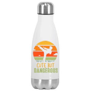 Cute But Dangerous Karate Student Trainee Karateka Master Stainless Steel Insulated Water Bottle