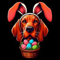 Cute Bunny Ears Redbone Coonhound Dog Easter Egg Hunt Mom Gift Doggie Tank