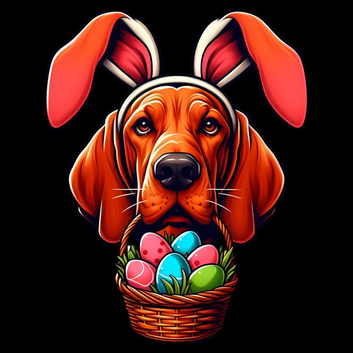 Cute Bunny Ears Redbone Coonhound Dog Easter Egg Hunt Mom Gift Doggie Tank