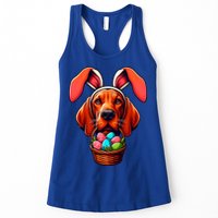Cute Bunny Ears Redbone Coonhound Dog Easter Egg Hunt Mom Gift Womens Tank Top