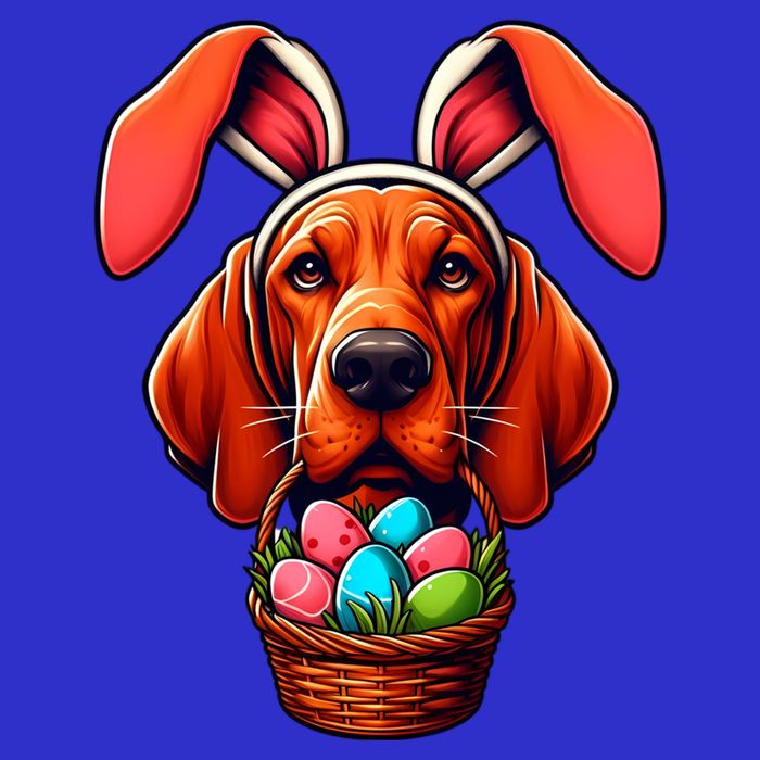 Cute Bunny Ears Redbone Coonhound Dog Easter Egg Hunt Mom Gift Toddler Sweatshirt