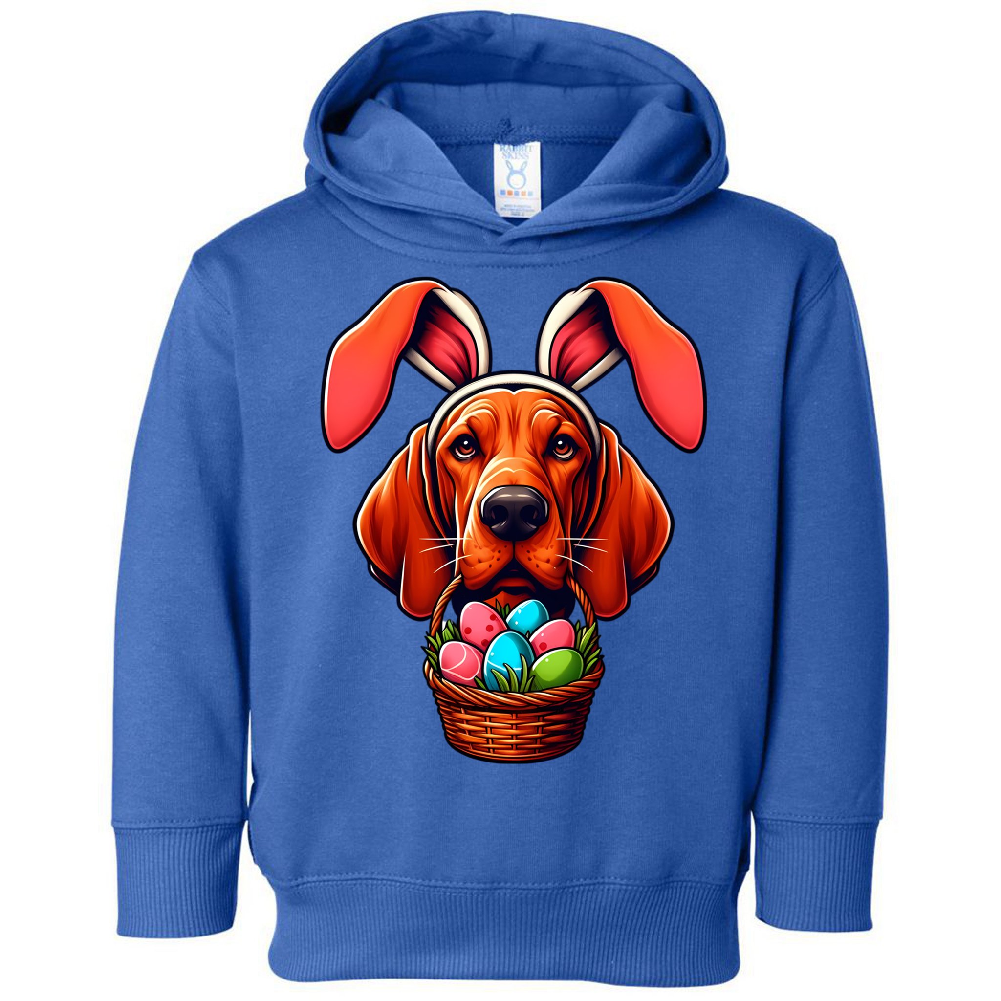 Cute Bunny Ears Redbone Coonhound Dog Easter Egg Hunt Mom Gift Toddler Hoodie