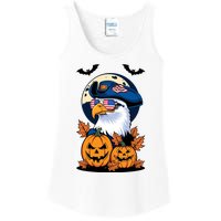 Cute Bald Eagle Witch Halloween Pumpkin Eagle Lover Ladies Essential Tank