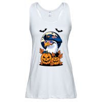 Cute Bald Eagle Witch Halloween Pumpkin Eagle Lover Ladies Essential Flowy Tank