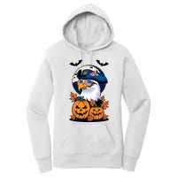 Cute Bald Eagle Witch Halloween Pumpkin Eagle Lover Women's Pullover Hoodie