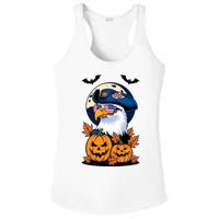 Cute Bald Eagle Witch Halloween Pumpkin Eagle Lover Ladies PosiCharge Competitor Racerback Tank