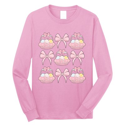 Coquette Bunny Easter Vibes Long Sleeve Shirt