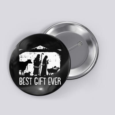 Christian Best Ever Christmas Cool Jesus Nativity Scene Button